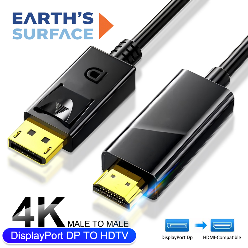 Home Cinema Projector 4K - Cable Adaptador DisplayPort a HDMI Compatible