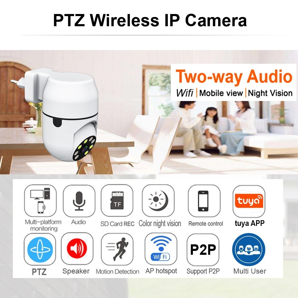 Cámara Inalámbrica Tuya IP HD, - Home Cinema Panasonic reseña y precio