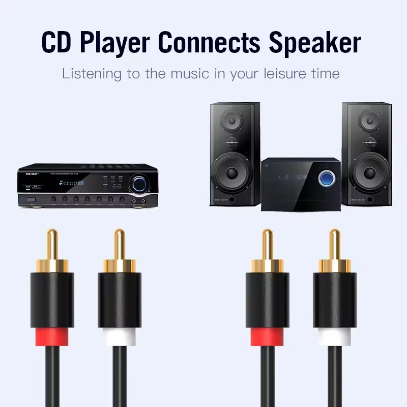 Cable RCA estéreo HIFI, Cable  - Home Cinema App reseña y precio