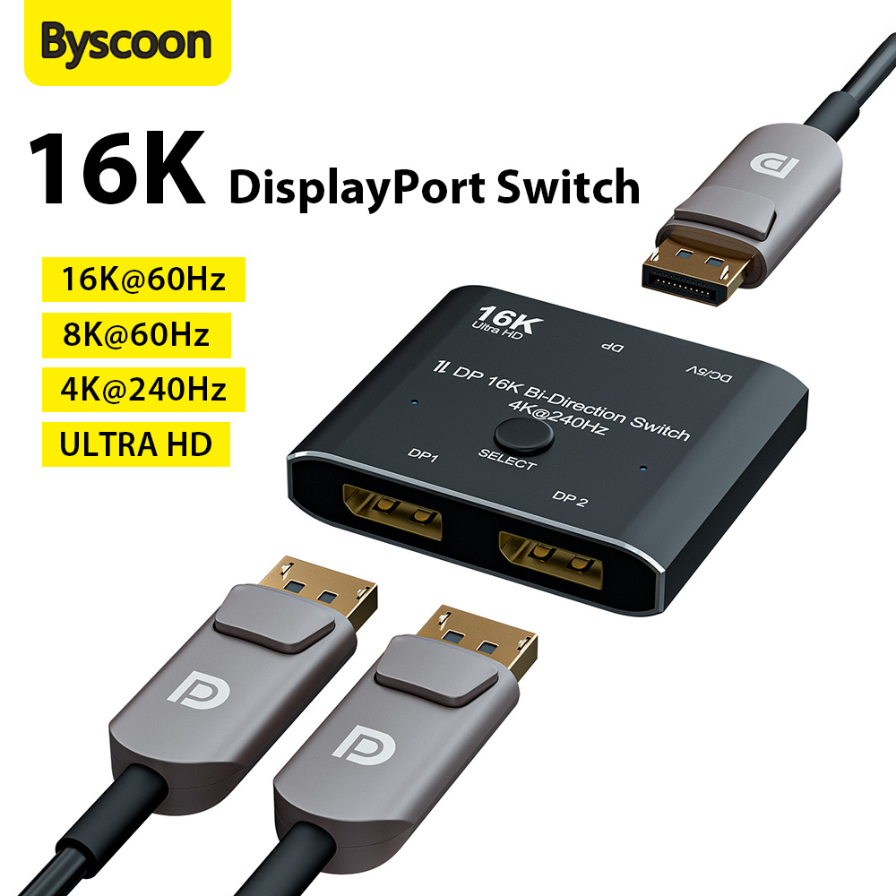 Conmutador DisplayPort 16K bid - Home Cinema Projector 4K reseña y precio