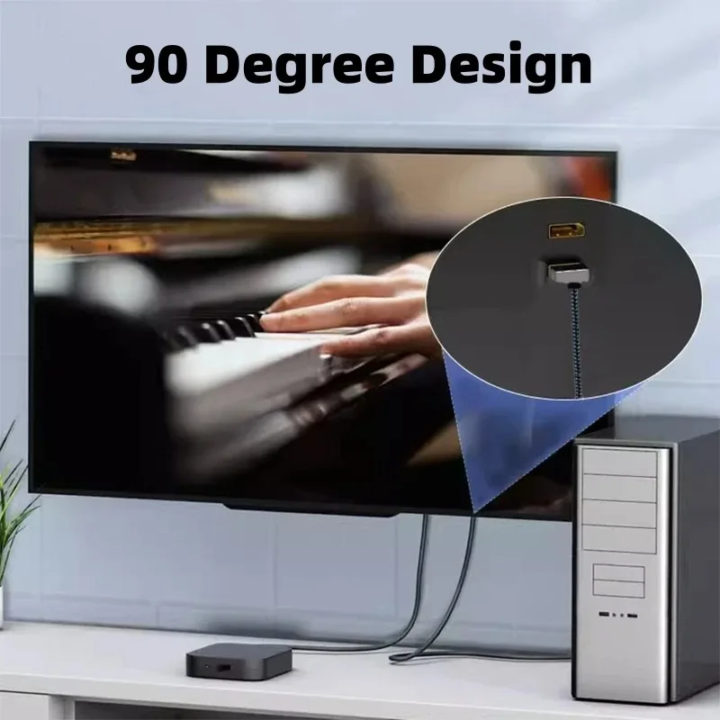Cable DP 4K de 90 grados arrib - Home Cinema Projector 4K reseña y precio
